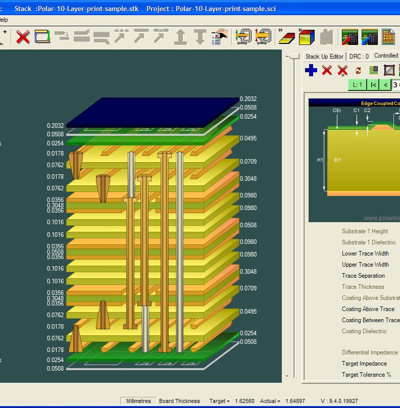 Stack-up design and thermal planning